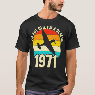 50e verjaardag Geboren in 1971 Spitfire Vliegtuig  T-shirt