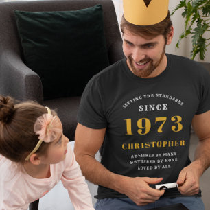 50e verjaardag Geboren in 1973 Naam toevoegen T-shirt