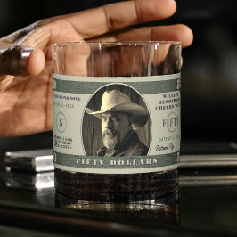 50e verjaardag gejuich voor 50 dollar Bill Whisky Glas
