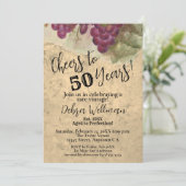 50e verjaardag gejuich voor 50 jaar  Rustiek Kaart (Staand voorkant)