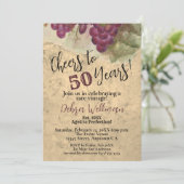 50e verjaardag gejuich voor 50 jaar  Rustiek Kaart (Staand voorkant)