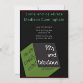 50e verjaardag Geometrische kubus spectaculair Kaart (Voorkant)