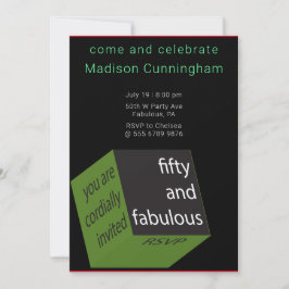 50e verjaardag Geometrische kubus spectaculair Kaart