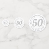 50e verjaardag gepersonaliseerd confetti (Achterkanten)