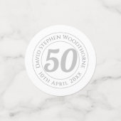 50e verjaardag gepersonaliseerd confetti (Kleine voorkant)