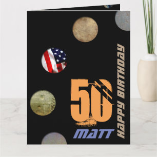 50e verjaardag Gepersonaliseerd met 15 foto's Voor Kaart