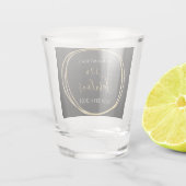 50e verjaardag gepersonaliseerd zwart goud shot glas (Achterkant)