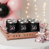 50e verjaardag gepersonaliseerd zwart roze