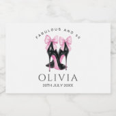 50e verjaardag Gepersonaliseerde Party Favoriet Sparkling Wijnetiket (Enkel label)