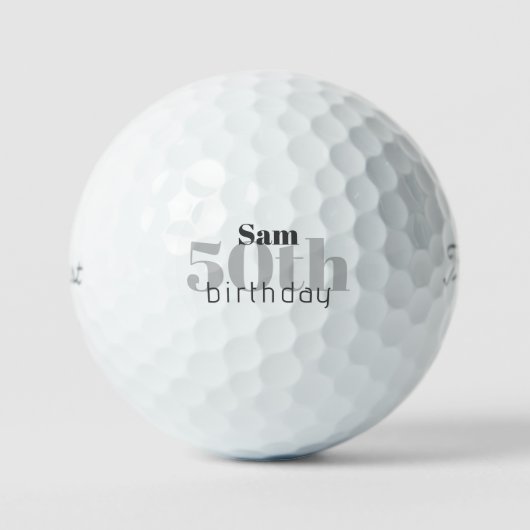 50e verjaardag gepersonaliseerde Titleist Pro V1 Golfballen (Voorkant)