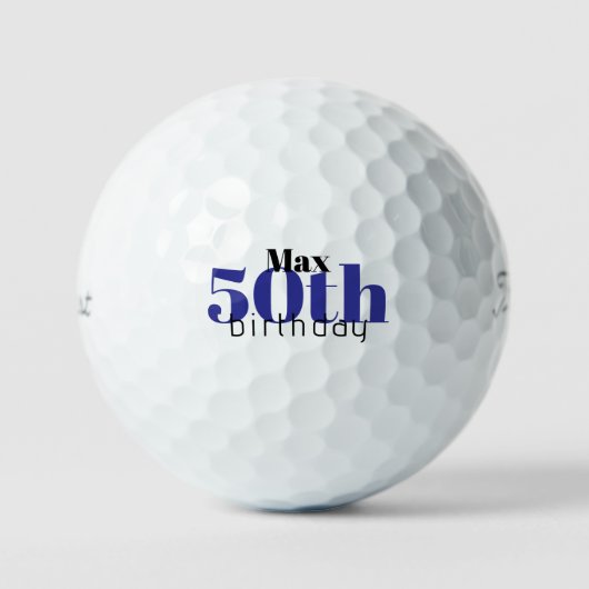 50e verjaardag Gepersonaliseerde Titleist Pro V1 I Golfballen (Voorkant)