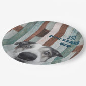 50e verjaardag Gestreepte hond Close-up Paper Bord (Gekanteld)