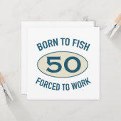 50e verjaardag Gevist Kaart (Voorkant / Achterkant in situ)