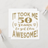 50e verjaardag Geweldige Kaart (Voorkant / Achterkant in situ)