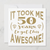 50e verjaardag Geweldige Kaart (Voorkant)