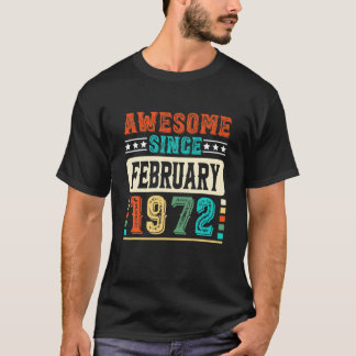 50e verjaardag Geweldige sinds februari 1972 50 ja T-shirt