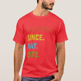 50e verjaardag Geweldige sinds mei 1972 50 jaar T-shirt