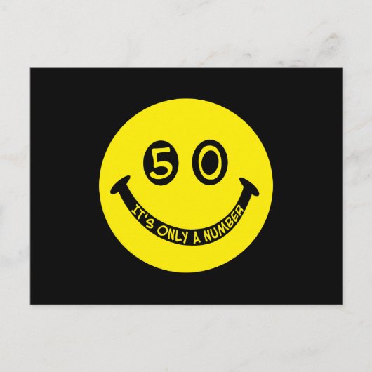 50e verjaardag Gezicht, Het is slechts een getal! Briefkaart (Voorkant)