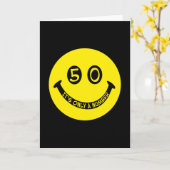 50e verjaardag Gezicht, Het is slechts een getal! Kaart (Gele Bloem)