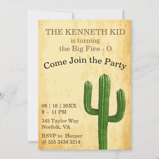 50e verjaardag Gezocht Poster 🤠 Old West Kaart (Achterkant)