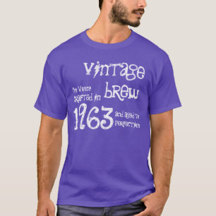 50e verjaardag Gift 1963  Brew Paars G206 T-shirt