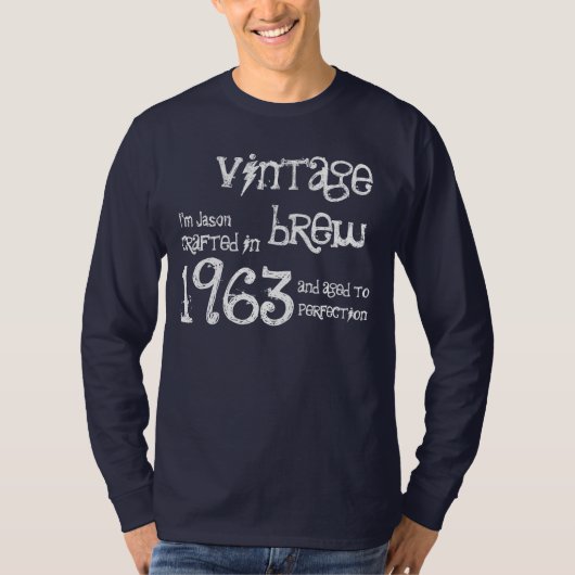 50e verjaardag Gift 1963  Brew Red G202 T-shirt (Voorkant)