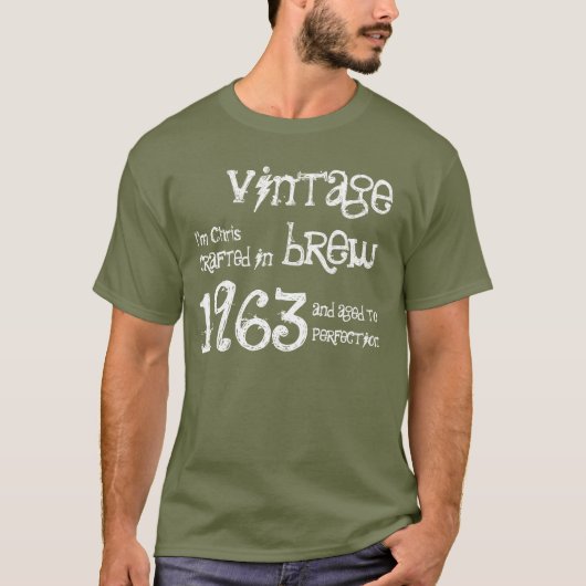 50e verjaardag Gift 1963 Brew T-shirt (Voorkant)