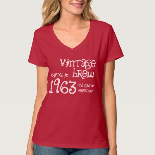 50e verjaardag Gift 1963 Brew T-shirt (Voorkant)