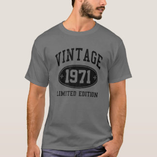 50e verjaardag Gift 50 jaar 1971 Limited E T-shirt