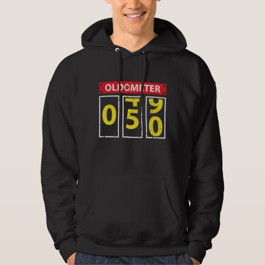 50e verjaardag Gift 50 jaar Oldometer Hoodie (Voorkant)