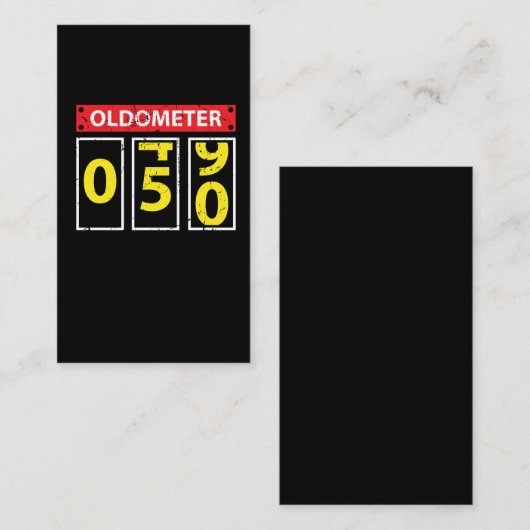 50e verjaardag Gift 50 jaar Oldometer Visitekaartje (Voorkant / Achterkant)