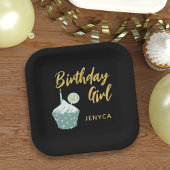 50e verjaardag Girl Cupcake Bord