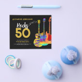 50e verjaardag gitaren Rocks 50 begroting Flyer (Enkel)