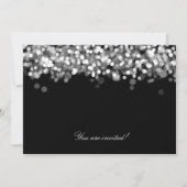 50e verjaardag Glam Silver Lights Kaart (Achterkant)