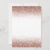 50e verjaardag Glitter Roos Gold Pink Kaart (Achterkant)