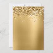 50e verjaardag Glittery Golden Glam Gradient Kaart (Achterkant)