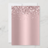 50e verjaardag Glittery Pink Rose Gold Kaart (Achterkant)