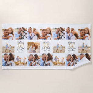 50e verjaardag goede gouden zwarte foto collage ch strandlaken