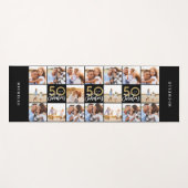 50e verjaardag goede gouden zwarte foto collage ch yogamat (Voorkant (horizontaal))