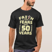 50e verjaardag Goederengeloof Jezus Religion Belie T-shirt (Voorkant)