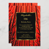 50e verjaardag Gold Black Red Kaart (Voorkant / Achterkant)