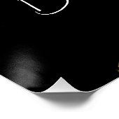 50e verjaardag Gold Black Welkom Perfect Poster (Hoek)