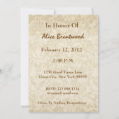 50e verjaardag GOLD Damask Bow Sjabloon W844 Kaart (Achterkant)