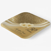50e verjaardag - Gold Design Papieren Bordje (Gebogen)