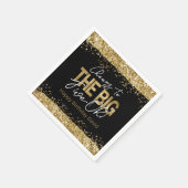 50e verjaardag Gold en zwarte Big Five-Oh Napkins Servet (Hoek)