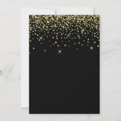 50e verjaardag Gold Glitter Champagne Black Kaart (Achterkant)
