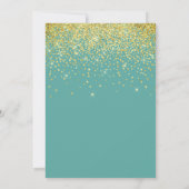 50e verjaardag Gold Glitter Confetti Balloons Kaart (Achterkant)