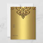 50e verjaardag Gold op Gold Overlay Kaart (Achterkant)