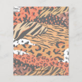 50e verjaardag Gold Wild Animal Print Invitations (Achterkant)