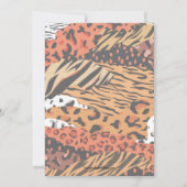 50e verjaardag Gold Wild Animal Print Invitations (Achterkant)